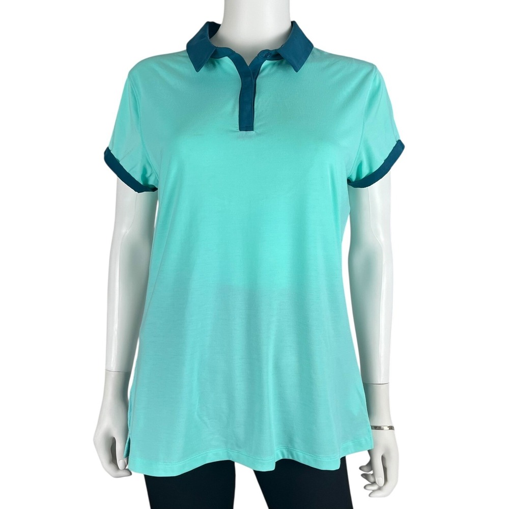 Under Armour‎ Golf Polo Performance HeatGear Breathable Coastal Chic Shirt Large